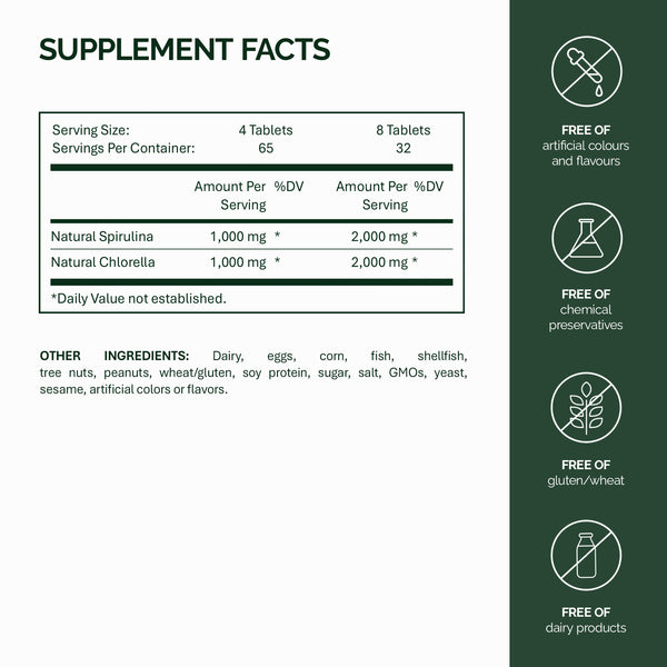 Spirulina a Chlorella