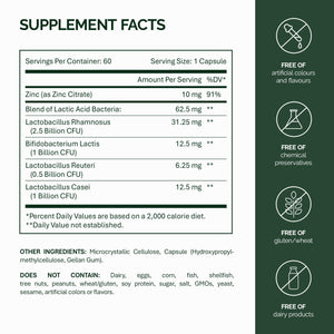 Lacto Probiotic Complex with Zinc